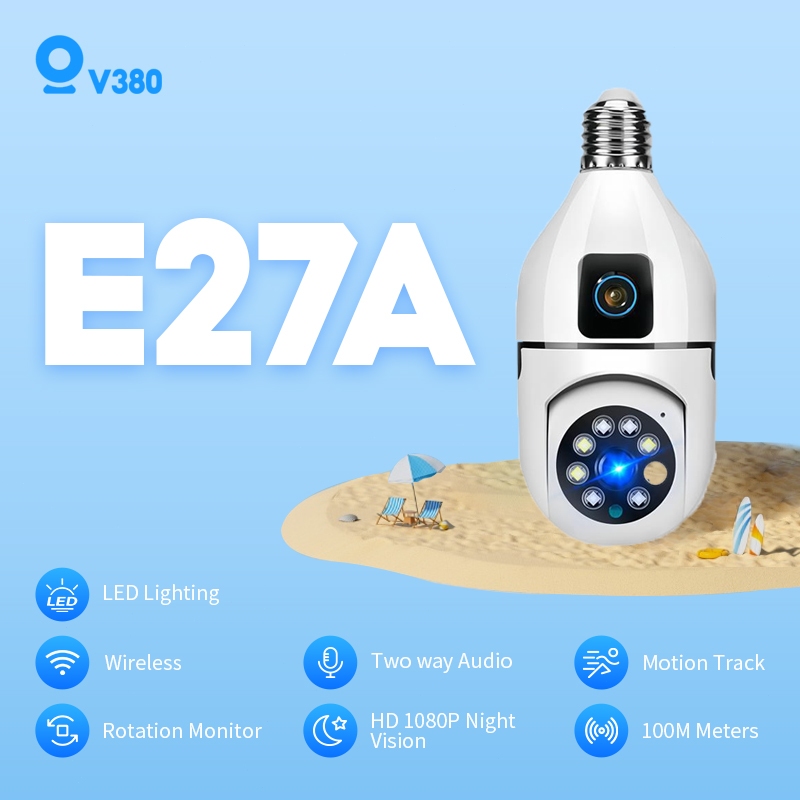 E27A V380 E27A CCTV Indoor Dual Camera HD2.4G/5G Wi-Fi