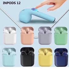 headset bluetooth iduabelas Macaron i12 TWS earphone Bluetooth